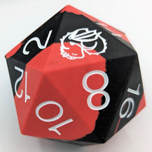 Load image into Gallery viewer, Red and Black Giant Silicone Dice