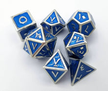 Load image into Gallery viewer, Arabic Metal Blue Silver Dice