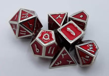 Load image into Gallery viewer, Arabic Metal Red Silver Dice