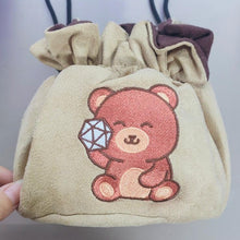 Load image into Gallery viewer, Bear Bear Velvet Dice Bag