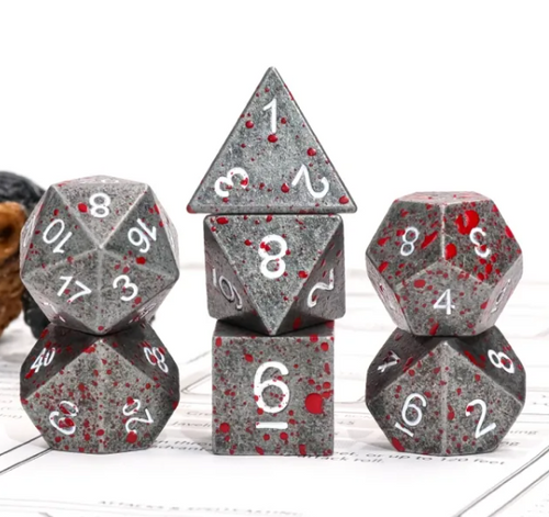 Bloodstained Metal Dice Set