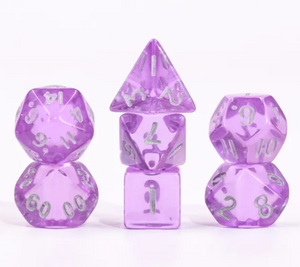 Purple Transparent Mini Dice Set
