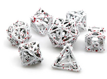 Load image into Gallery viewer, White Bone Hollow Dice Set