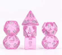 Load image into Gallery viewer, Pink Transparent Mini Dice Set
