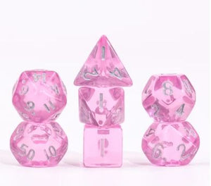Pink Transparent Mini Dice Set