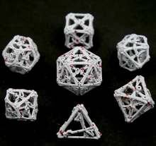 Load image into Gallery viewer, White Bone Hollow Dice Set
