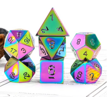 Load image into Gallery viewer, Multi-Chrome Metal Dice Set
