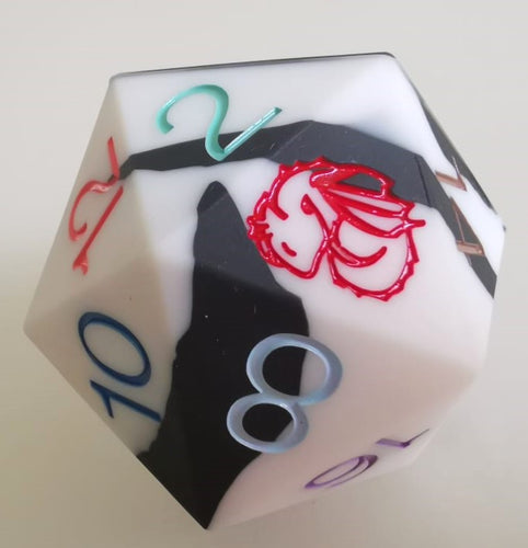 Black and White Giant Silicone Dice