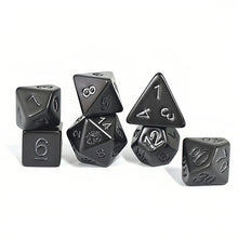 Load image into Gallery viewer, Coal 7 Piece Dice Set