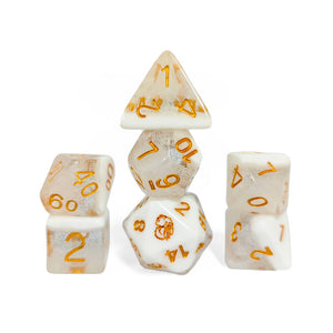 Cookies and Cream 7 Piece Dice Set