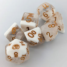 Load image into Gallery viewer, Cookies and Cream 7 Piece Dice Set