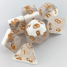 Load image into Gallery viewer, Cookies and Cream 7 Piece Dice Set