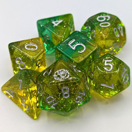 Lemon Lime 7 Piece Dice Set