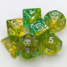 Load image into Gallery viewer, Lemon Lime 7 Piece Dice Set