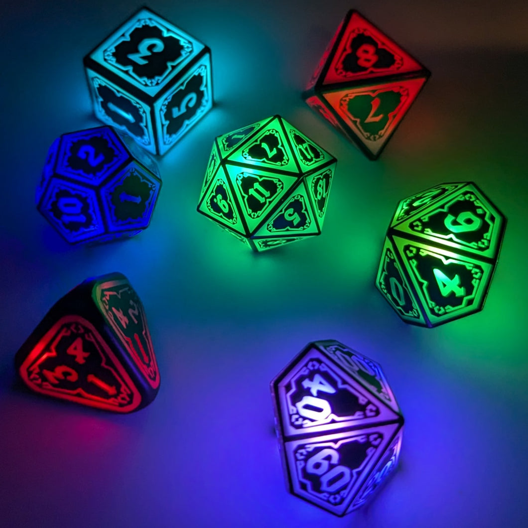 Rechargeable LED Dice Set