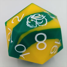 Load image into Gallery viewer, Green and Yellow Giant Silicone Dice