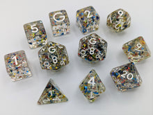 Load image into Gallery viewer, Confetti 7 Piece Dice Set