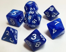 Load image into Gallery viewer, Blue Pearl Dice Set