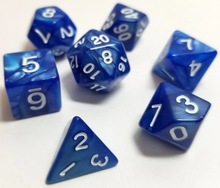 Load image into Gallery viewer, Blue Pearl Dice Set