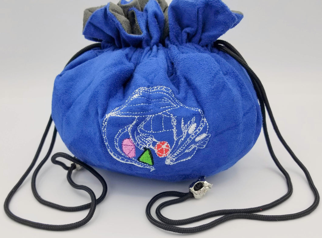 Blue Velvet Dice Bag