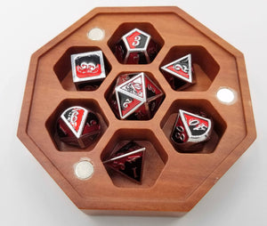 Talys Hexagonal Red Sandalwood Dice Box
