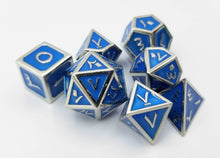 Load image into Gallery viewer, Arabic Metal Blue Silver Dice