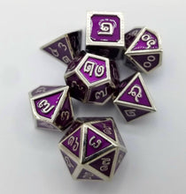 Load image into Gallery viewer, Thai Metal Purple Silver Dice