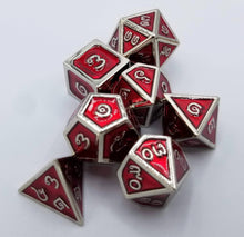 Load image into Gallery viewer, Thai Metal Red Silver Dice