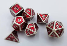 Load image into Gallery viewer, Thai Metal Red Silver Dice