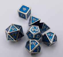 Load image into Gallery viewer, Thai Metal Blue Silver Dice