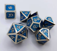 Load image into Gallery viewer, Thai Metal Blue Silver Dice