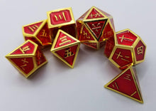 Load image into Gallery viewer, Kanji Metal Red Gold Dice