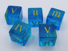 Load image into Gallery viewer, Roman Blue Resin Oversized Dice