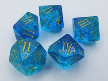 Load image into Gallery viewer, Roman Blue Resin Oversized Dice