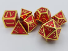 Load image into Gallery viewer, Roman Metal Red Gold Dice