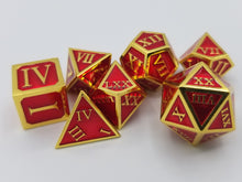 Load image into Gallery viewer, Roman Metal Red Gold Dice