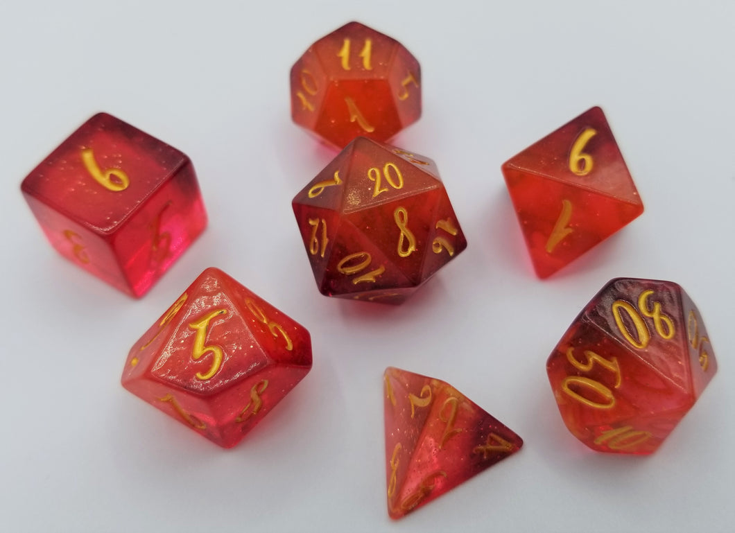 English Resin Dice Red