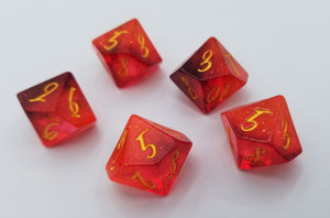 English Resin Dice Red