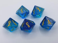 Load image into Gallery viewer, English Resin Dice Blue