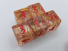 Load image into Gallery viewer, English Resin Dice Gold Foil