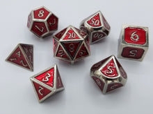 Load image into Gallery viewer, English Metal Red Silver Dice