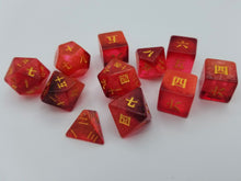Load image into Gallery viewer, Kanji Resin Dice Red