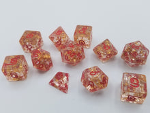 Load image into Gallery viewer, Thai Resin Dice Gold Foil