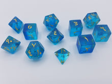 Load image into Gallery viewer, Arabic Resin Dice Blue