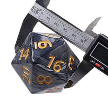 Load image into Gallery viewer, Black Pearl 55mm Titan D20 Dice