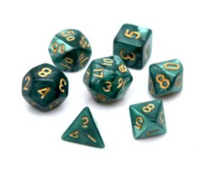 Load image into Gallery viewer, Deep Green Pearl Mini Dice Set