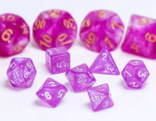 Load image into Gallery viewer, Pink Purple Iridescent Mini Dice Set