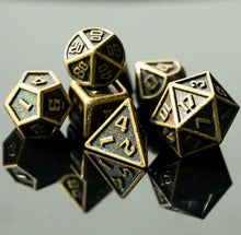 Load image into Gallery viewer, Gold Mini Metal Dice Set