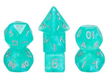 Load image into Gallery viewer, Teal Iridescent Mini Dice Set