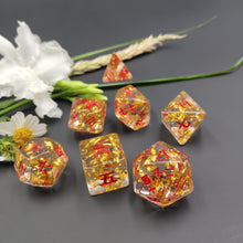 Load image into Gallery viewer, Kanji Resin Dice Gold Foil